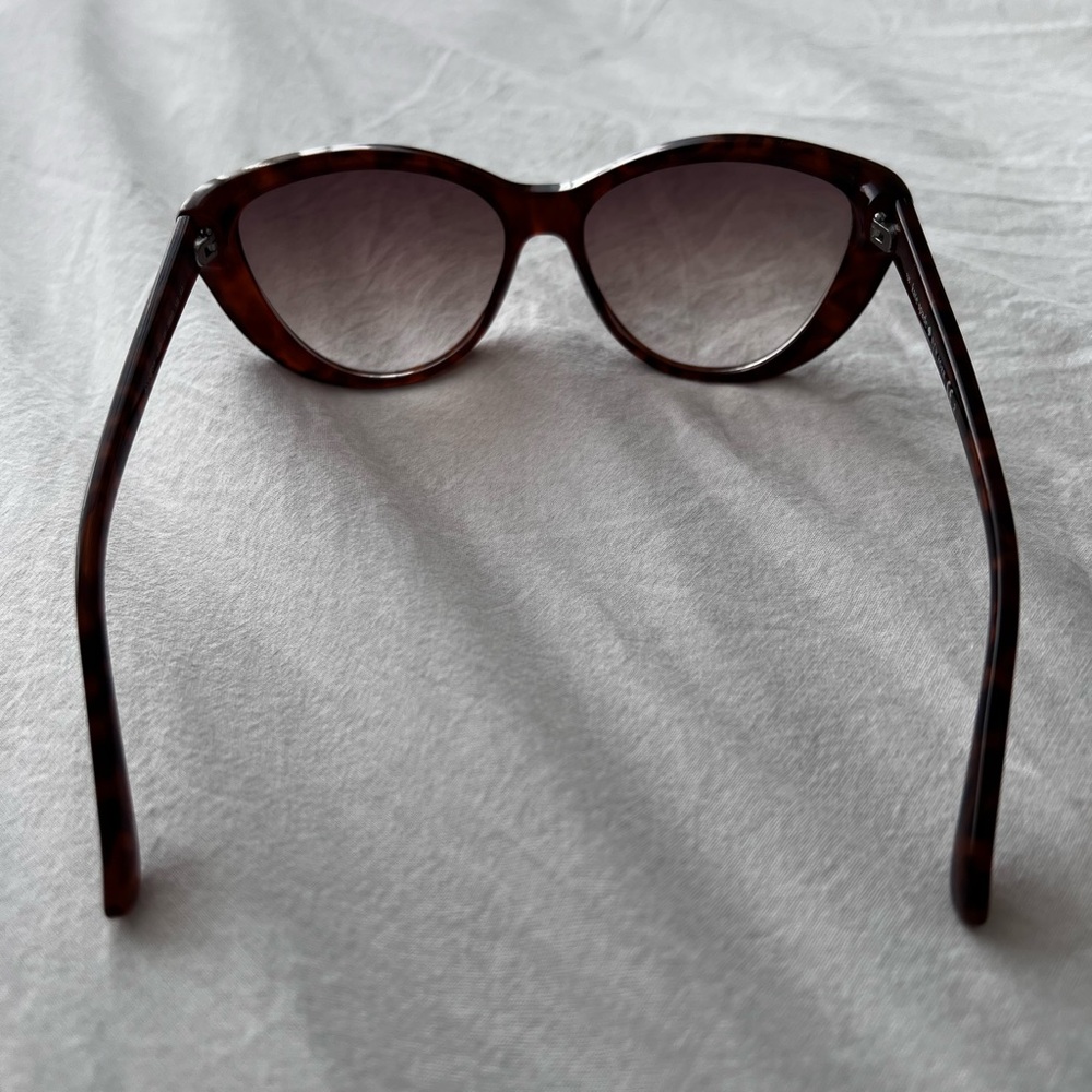 kate spade Brown Gradient Oversized Sunglasses with Turquoise Case - Picture 5 of 9